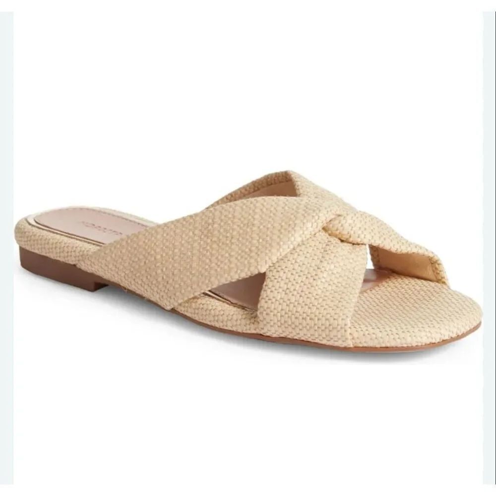 Nordstrom’s rattan cross front sandals size 6.5